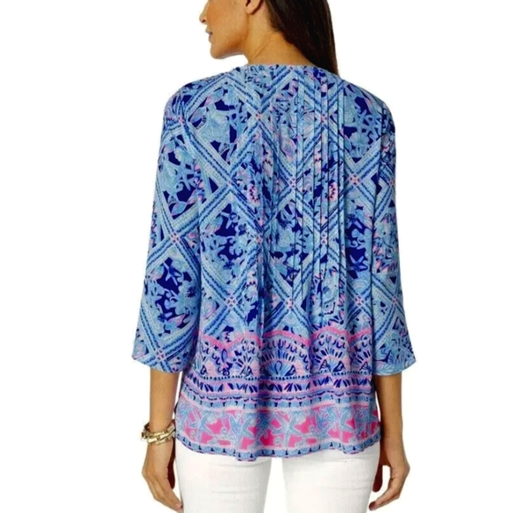 Lilly Pulitzer Marilina Tunic Topin Meet Me on the Dock | Size Small - Picture 2 of 4